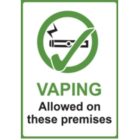 Vaping Allowed A5 Self-Adhesive Sign