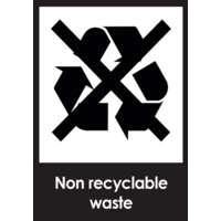 Non Recyclable Waste A5 PVC Sign