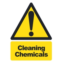 Cleaning Chemicals A5 PVC Sign