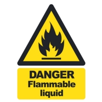 Flammable Liquid A5 Self-Adhesive Sign