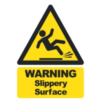 Slippery Surface A5 Self-Adhesive Sign