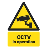 CCTV in Operation A5 PVC Sign