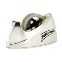 Sellotape Chrome Tape Dispenser Fits 66m Rolls
