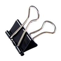 Foldback Binder Clips 19mm Black Box of 10