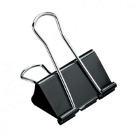 Foldback Binder Clips 25mm Black Box of 10
