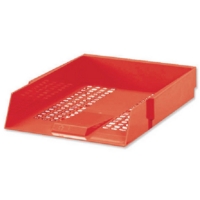Plastic Stackable A4 Letter Tray   Red