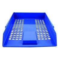 Plastic Stackable A4 Letter Tray   Blue