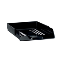 Plastic Stackable A4 Letter Tray   Black