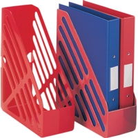Magazine Rack File Foolscap Storage Red