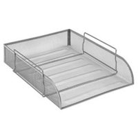 Wiremesh Portrait A4 Letter Tray Silver