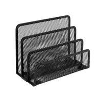 Wiremesh Desk Letter Organiser Sorter Black