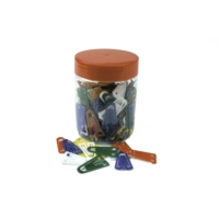 Assorted Colour 38mm Plastic Paperclips Tub of 160