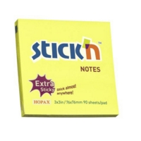 Super Sticky Notes Pad  Yellow 75mm x 75mm Pack of 12