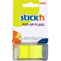 Pop-Up Repositionable Tabs Index Yellow  Pack of 50