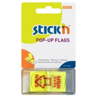 Pop-Up Repositionable Index Tabs Sign Here Pack of 50