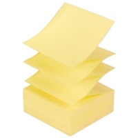 Zig-Zag Yellow Post Notes 76mm x 76mm Pack of 12