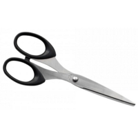 Office 6" 152mm Black Plastic Handle Scissors
