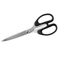 Office 8" 205mm Black Plastic Handle Scissors