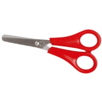 Round End 5" Plastic Handle Red Safety Scissors