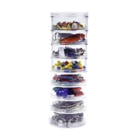 Tower of Eight Pins Clip Tags Storage Unit