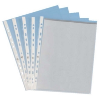 A4 Glass Clear Punched Pockets Box of 100