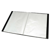 A4 Soft Cover Display 10 Pocket Presentation Book Black