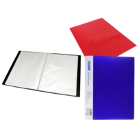 A4 Soft Cover Display 20 Pocket Presentation Book Red