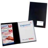 A4 Hard Back Display 12 Pocket Presentation Book Black