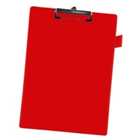 A4 Standard PVC Clipboard Red SINGLE
