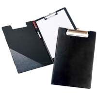 A4 Fold Over PVC Clipboard Black SINGLE
