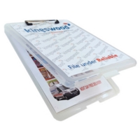 A4 Clear Clipboard Document Storage File SINGLE