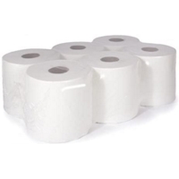 Flat Sheet Centrefeed Rolls 190mm x150m White Pack of 6