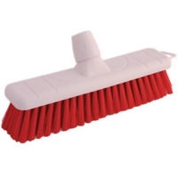 Stiff Bristle 12  Hygiene Broom Head Red