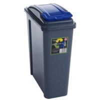 25L Slimline Blue Lid Recycling Bin