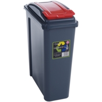 25L Slimline Red Lid Recycling Bin