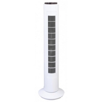 29" Oscillating Tower Floor Fan White