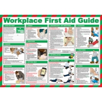 Workplace First Aid Guide 590mm x 420mm PVC Poster