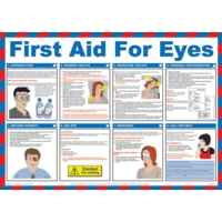 First Aid for Eyes 590mm x 420mm PVC Poster