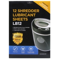 Shredder Lubricant Sheets Pack of 12 Sheets