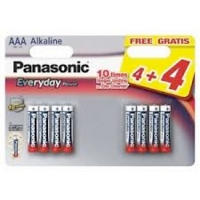 Panasonic Silver AAA Batteries Pack of 8 66984AA