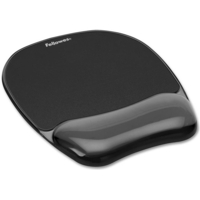 Fellowes Crystal Gel Mouse Mat Black   BB52717   34675FE