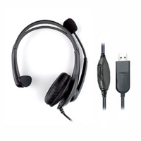 HiHo Monaural USB Headset with Boom Mic