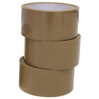 Parcel Tape BUFF 48mm x 66m LOW NOISE Pack of 6