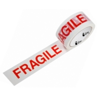 Fragile Tape White Red Pack of 6