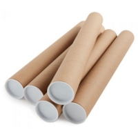 Postal Tube with End Caps A3 50mm x  330mm Pack of 25