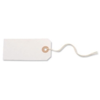 White Strung Tags E25 42mm x 27mm Box of 1000