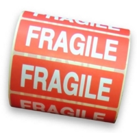 FRAGILE Parcel Labels 150 x 50mm Roll of 1,000