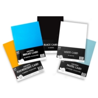 A4 Bright Coloured Card 210gsm Pack of 10