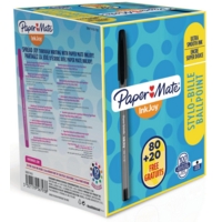 Inkjoy 100 Ball Pens Value Box 80+20 Free Black Ink