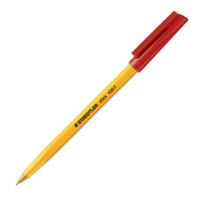 Staedtler Stick Ballpen Fine Red Ink Box of 10